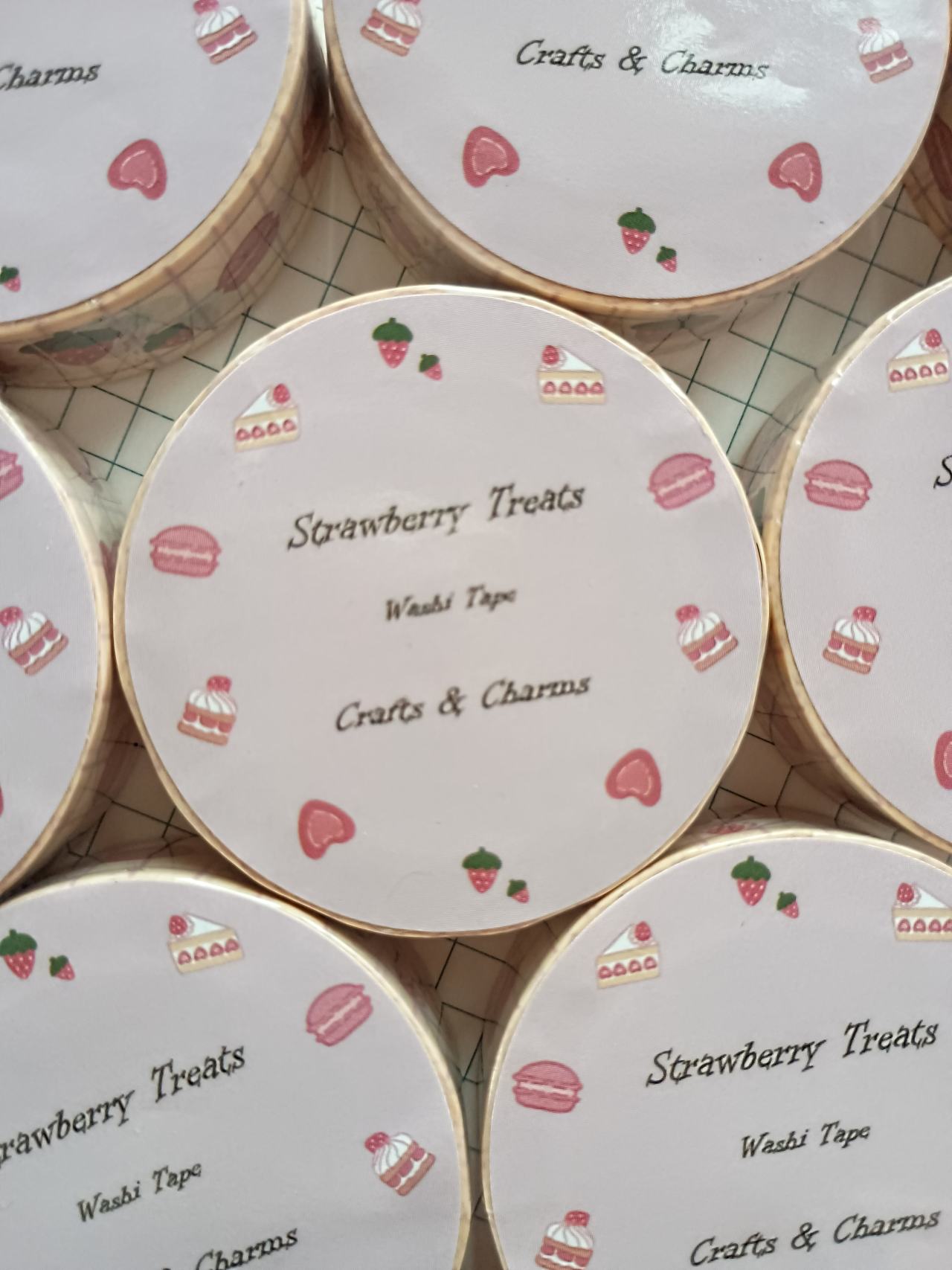 collection of washi tapes desined by crafts and charms